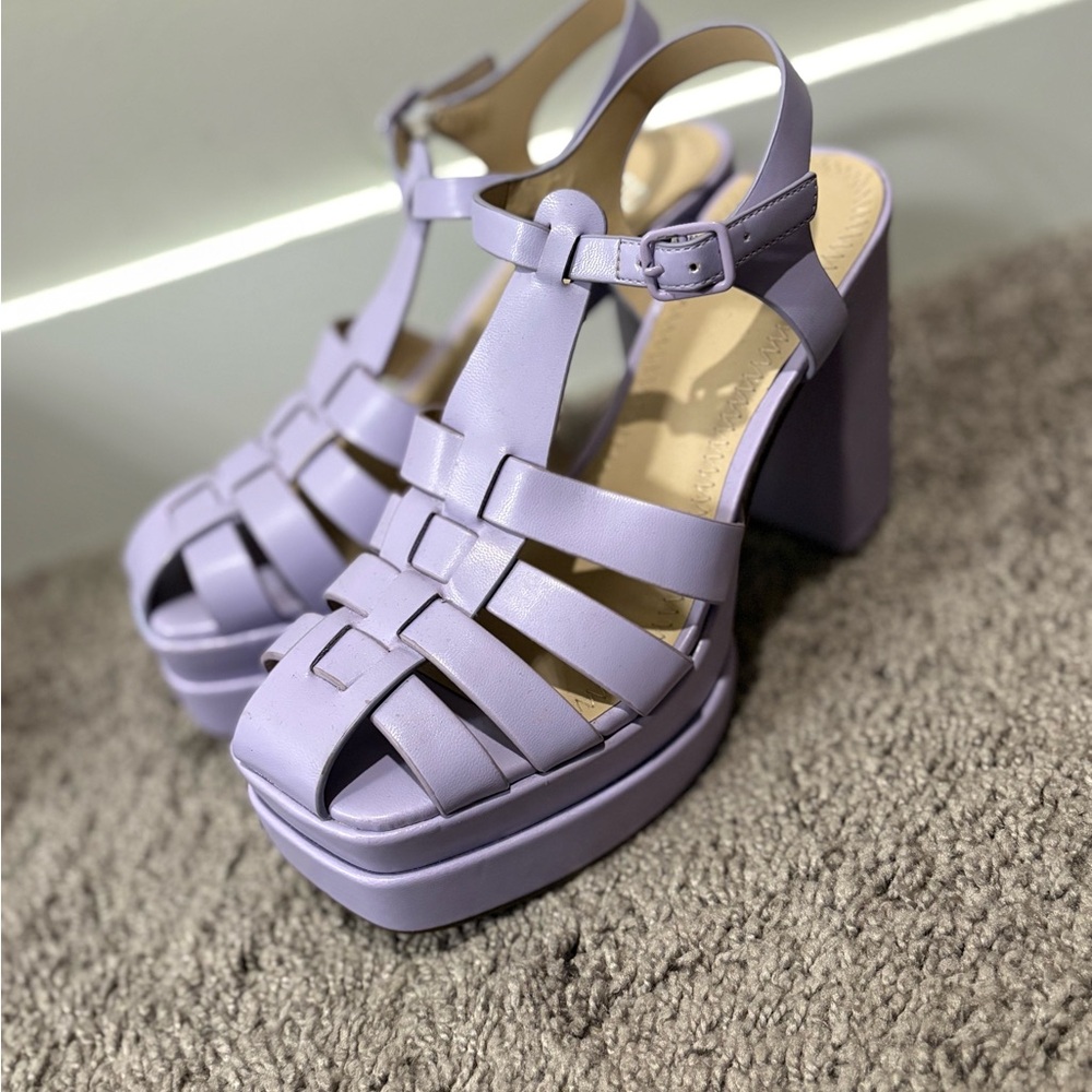 Purple Caged Heels